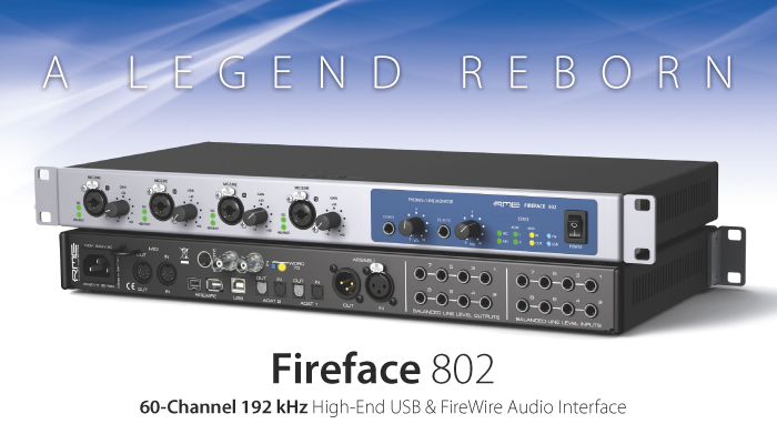 次の10年を見据えたプロのためのオーディオ・インターフェイス ─ Fireface 802